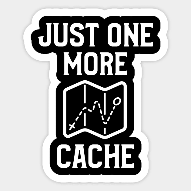 Just One More Cache Geocaching Sticker by OldCamp